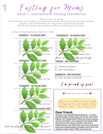 Fasting For Moms - A Gentle and Doable Guide for Busy Moms