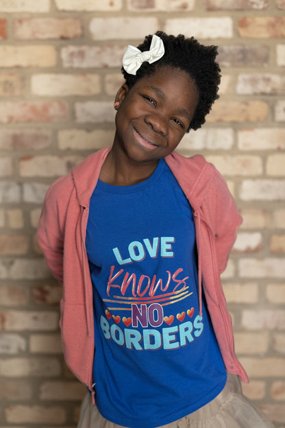 Love Knows No Borders Adult T-Shirt