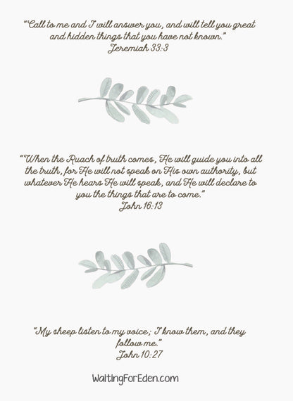 Speak YHWH-Flower Journal